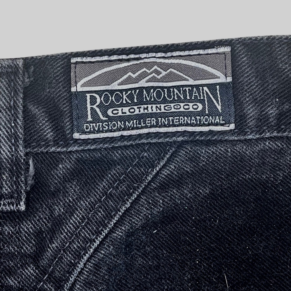 Vintage Rockies Black Western Jeans High Waist Studded V-Yoke Cotton 29/9 34 - Picture 8 of 9
